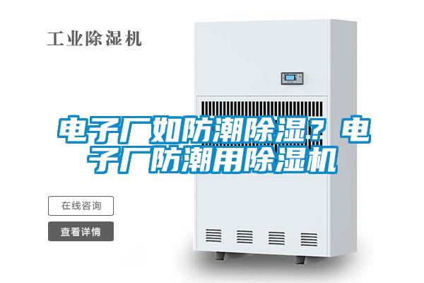 電子廠如防潮除濕？電子廠防潮用除濕機