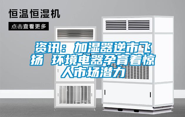 資訊：加濕器逆市飛揚(yáng) 環(huán)境電器孕育著驚人市場潛力