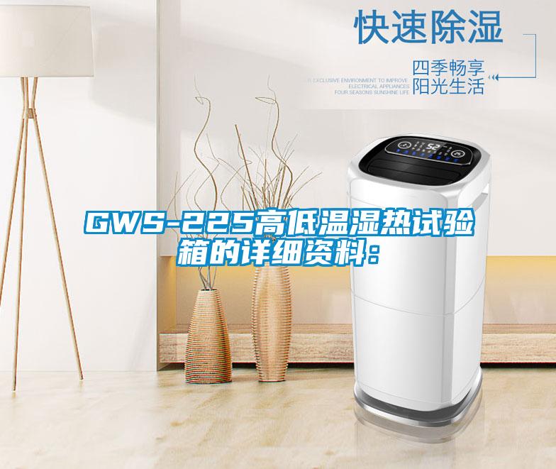 GWS-225高低溫濕熱試驗箱的詳細資料：