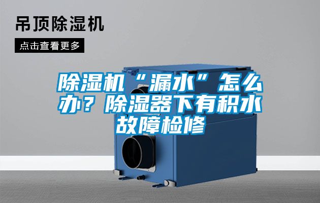 除濕機(jī)“漏水”怎么辦？除濕器下有積水故障檢修